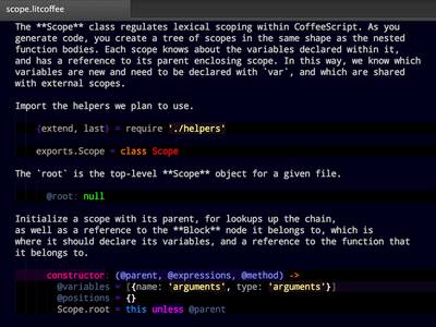Literate CoffeeScript